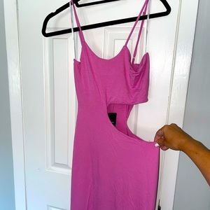 Cut out pink midi dress. Super soft and stretchy